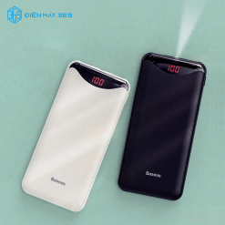 Pin dự phòng nhỏ gọn Baseus Gentleman Digital Display Powerbank 10.000mAh dùng cho iPhone/Samsung/Oppo/ Xiaomi (10,000mAh, 2 Port USB, LED/ LCD Display)