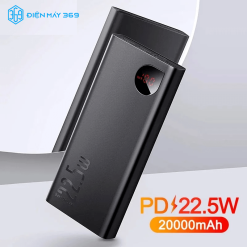 Pin dự phòng sạc nhanh, vỏ kim loại Baseus Adaman Metal Digital Display Quick Charge Power Bank 20.000mAh