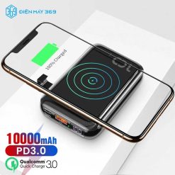 Pin dự phòng tích hợp sạc nhanh không dây Baseus Mini S Bracket Power Bank 10.000mAh (10W Wireless, 18W PD/ Quick Charge 3.0)