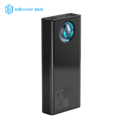 Pin sạc dự phòng đa dụng công suất cao Baseus Amblight Digital Display Quick Charge Power Bank (30.000 mAh, 65W, USB*4 + Type C Input/Output + Lightning + Micro USB)