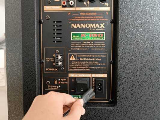 Cách sạc pin loa kéo Nanomax